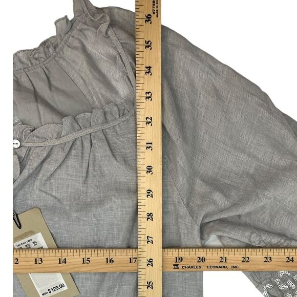 NURTURE NWT $129 Lightweight Grey Sequin Embroidered Dress SZ LG - Picture 7 of 15